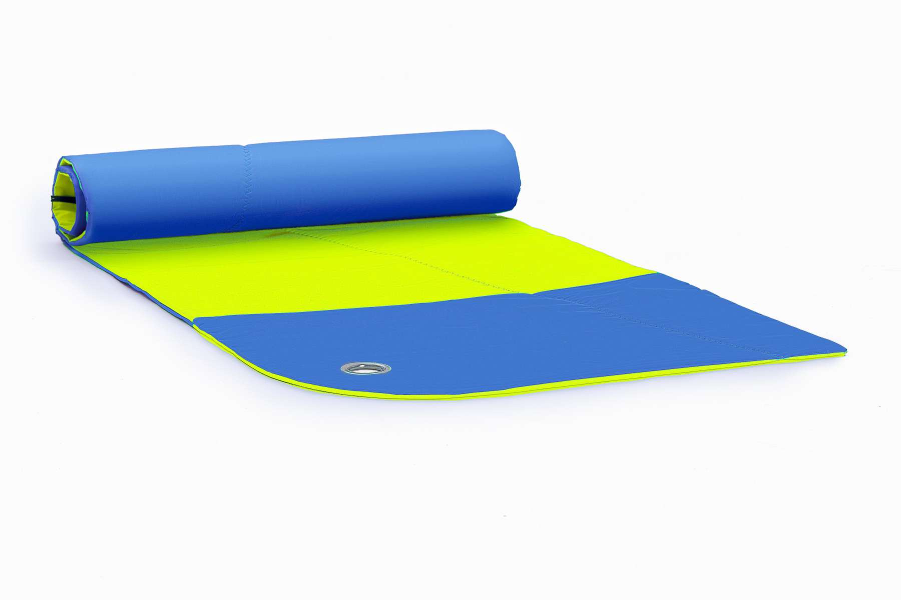 Mobile Preview: Strand - & Yogamatte Neongelb-Dunkelblau