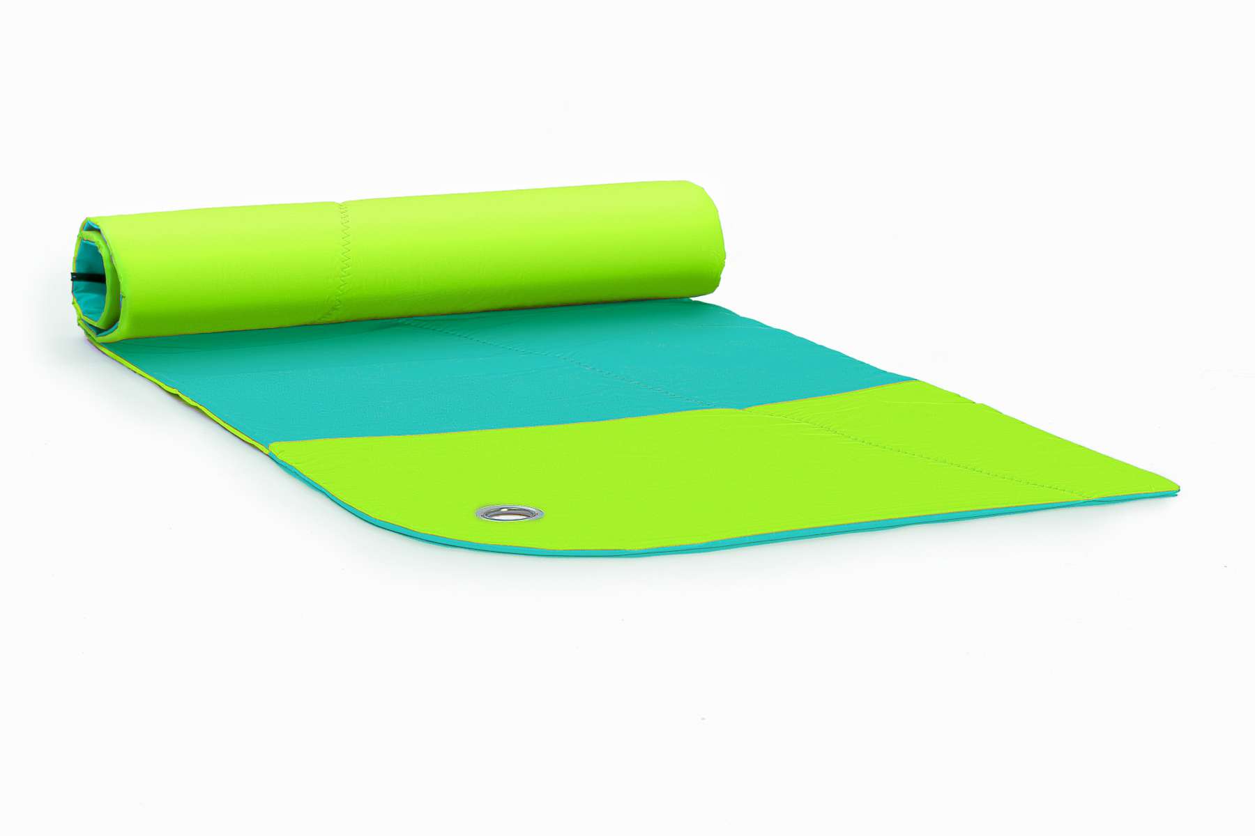 Mobile Preview: Strand - & Yogamatte Neongelb-Türkis